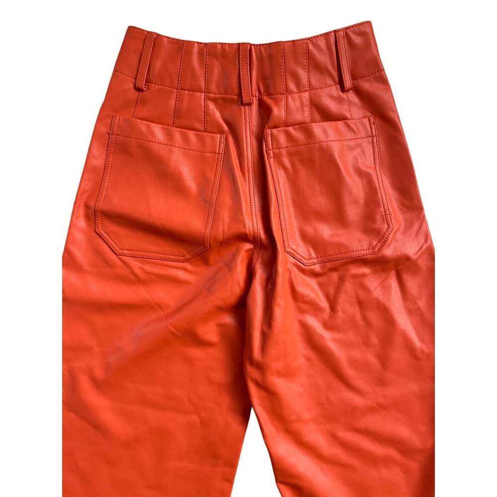 Anthropologie Maeve Women's 23 Colette High rise Wide leg Orange Crop pant - Picture 9 of 11